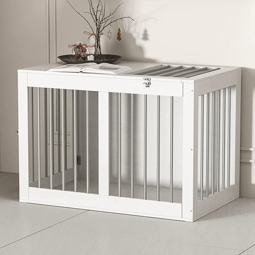 Tucker Murphy Pet™ 31.5" Dog Crate End Table Furniture Style, White